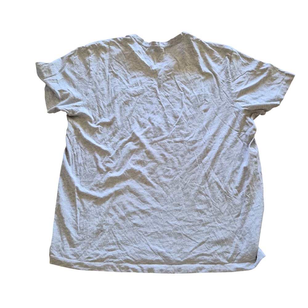 US Polo Assn Mens XL V-Neck T-Shirt Heather Gray Short Sleeve Logo Tee - Picture 4 of 4